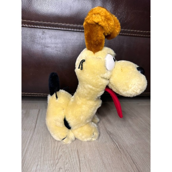 ODIE Plush Toy Garfield Friends Stuffed Animal Dog Vintage 1983 10” Dakin - Picture 3 of 8